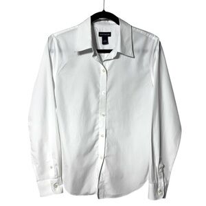 Ann Taylor Women's Classic White Button Down Shirt